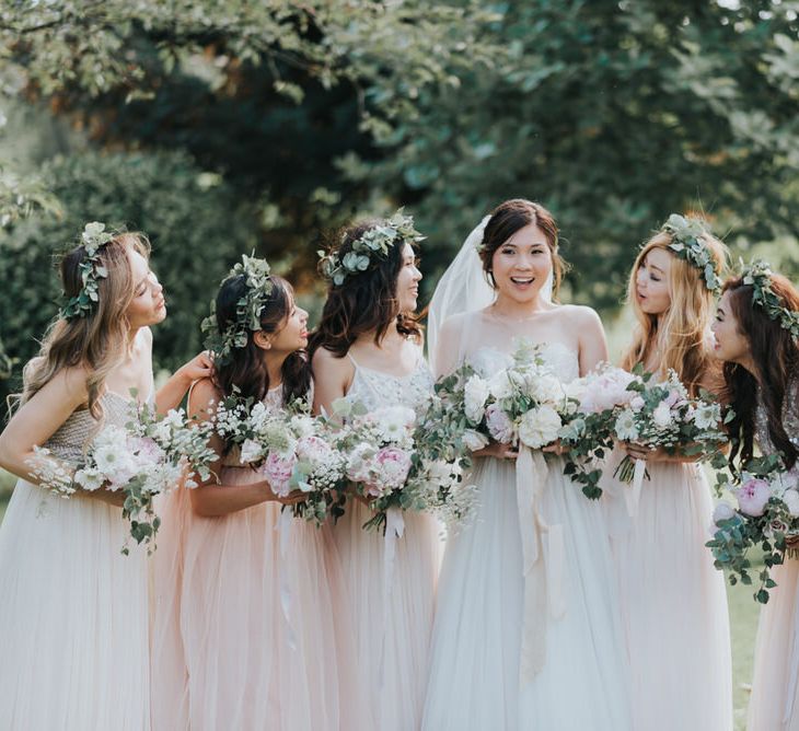 Outdoor Wedding Ceremony At The Holford Estate Knutsford With Elegant Pastel And Copper Details Bride In Penelope By Watters Images Petal & Blush