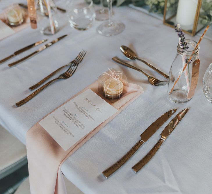 Outdoor Wedding Ceremony At The Holford Estate Knutsford With Elegant Pastel And Copper Details Bride In Penelope By Watters Images Petal & Blush