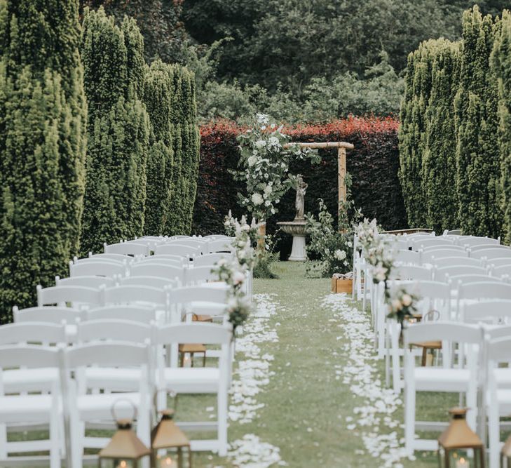 Outdoor Wedding Ceremony At The Holford Estate Knutsford With Elegant Pastel And Copper Details Bride In Penelope By Watters Images Petal & Blush