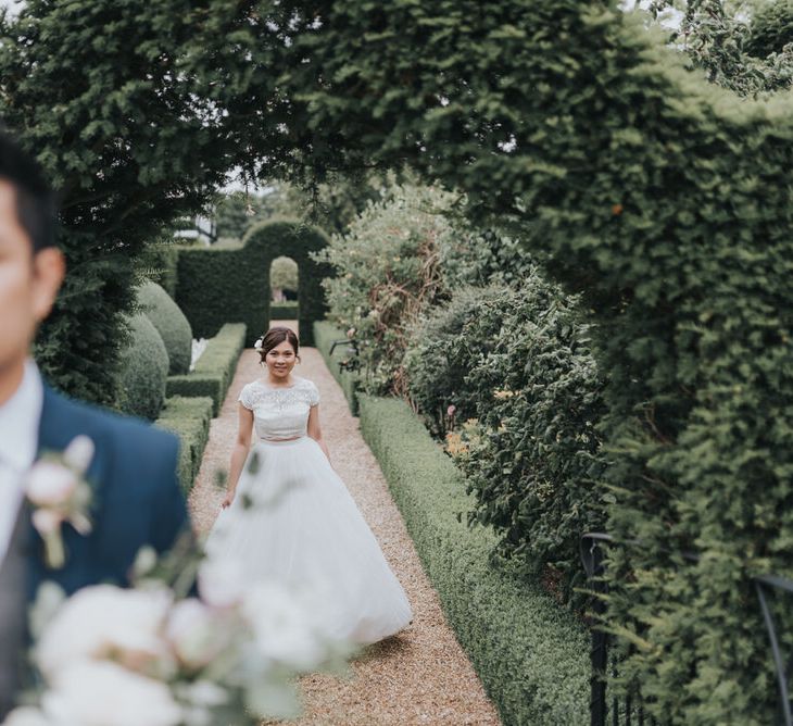 Outdoor Wedding Ceremony At The Holford Estate Knutsford With Elegant Pastel And Copper Details Bride In Penelope By Watters Images Petal & Blush