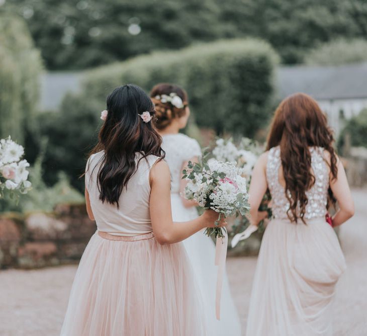 Outdoor Wedding Ceremony At The Holford Estate Knutsford With Elegant Pastel And Copper Details Bride In Penelope By Watters Images Petal & Blush