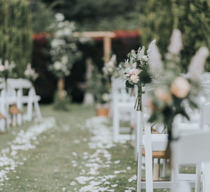 Outdoor Wedding Ceremony At The Holford Estate Knutsford With Elegant Pastel And Copper Details Bride In Penelope By Watters Images Petal & Blush