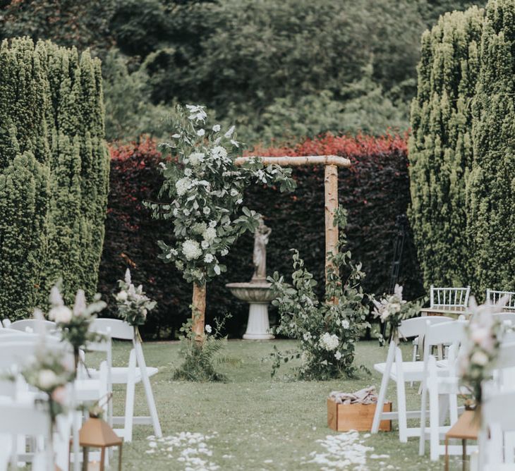 Outdoor Wedding Ceremony At The Holford Estate Knutsford With Elegant Pastel And Copper Details Bride In Penelope By Watters Images Petal & Blush