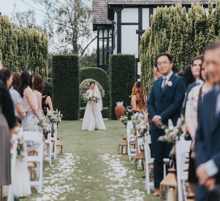 Outdoor Wedding Ceremony At The Holford Estate Knutsford With Elegant Pastel And Copper Details Bride In Penelope By Watters Images Petal & Blush