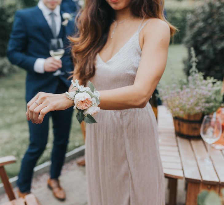 Outdoor Wedding Ceremony At The Holford Estate Knutsford With Elegant Pastel And Copper Details Bride In Penelope By Watters Images Petal & Blush