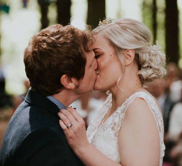 Woodland Wedding Ceremony | Colourful Outdoor Wedding at Lineham Farm in Leeds | Shutter Go Click Photography