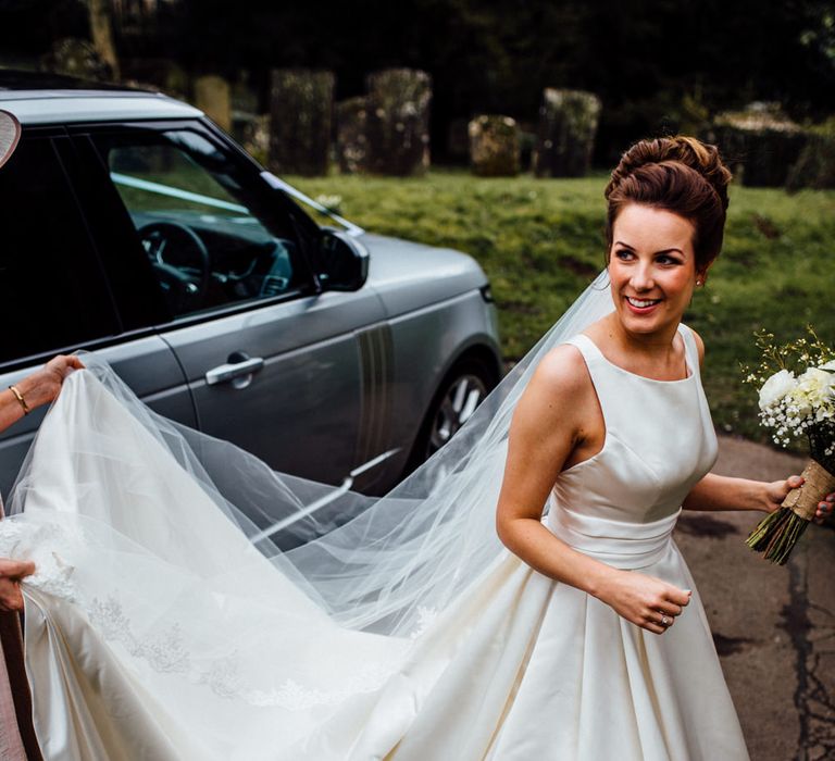 Bride in Pronovias Tami Wedding Dress | Michelle Wood Photography