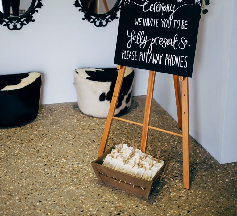 Unplugged Wedding Ceremony Sign | Dale Weeks Photography