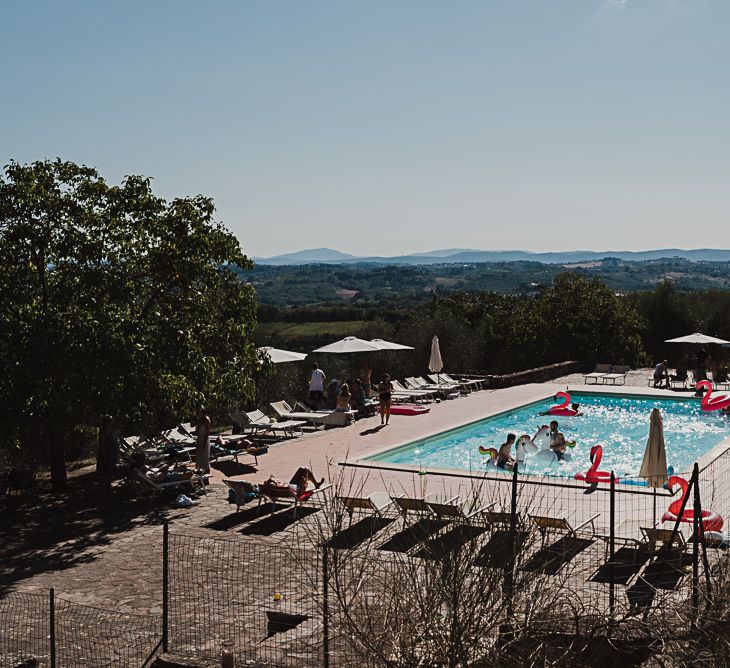 Destination Wedding Italy At Villa Catignano With Bride In Yolan Cris With Bridesmaids In Embellished Floral Gowns & Images Will Patrick Weddings