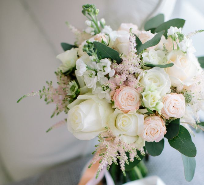 Blush Wedding Bouquet with Ribbon