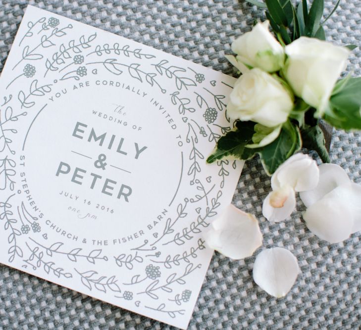 Grey & White Elegant Wedding Stationery