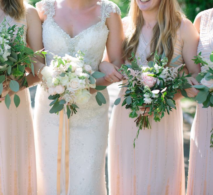 Bridesmaids in Pink Dresses