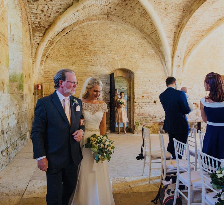 Bride in Justin Alexander Wedding Dress | Groom in Gresham Blake Suit | Outdoor Destination wedding at San Galgano Abbey, near Siena | Lush Imaging | Mrs Mash Up Films