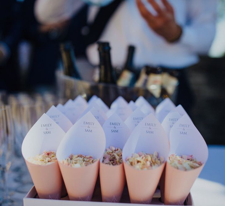 Confetti Cones | Outdoor Destination wedding in the Tuscan Hills at Villa Podernovo, near Siena | Lush Imaging | Mrs Mash Up Films