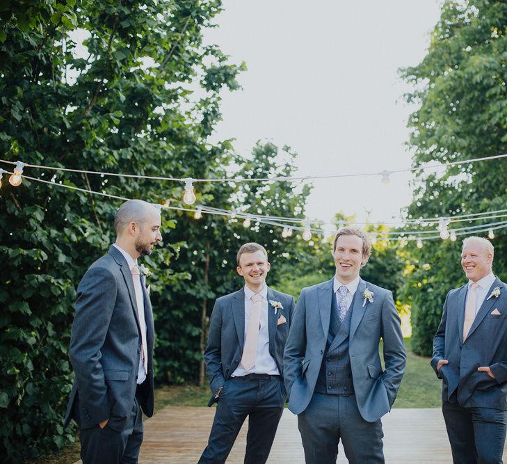 Groomsmen in Gresham Blake Suits | Outdoor Destination wedding in the Tuscan Hills at Villa Podernovo, near Siena | Lush Imaging | Mrs Mash Up Films