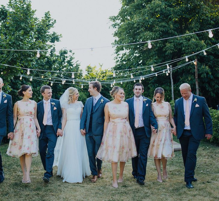 Wedding Party | Bride in Justin Alexander Wedding Dress | Groom in Gresham Blake Suit | Outdoor Destination wedding in the Tuscan Hills at Villa Podernovo, near Siena | Lush Imaging | Mrs Mash Up Films