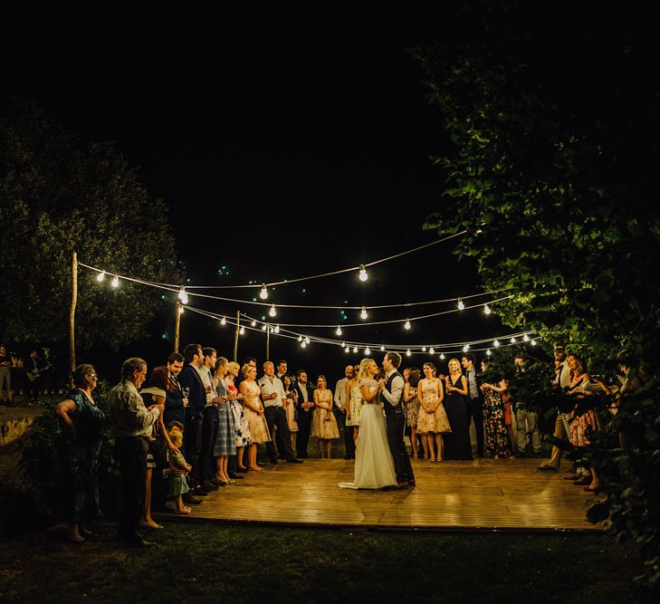 First Dance | Outdoor Destination wedding in the Tuscan Hills at Villa Podernovo, near Siena | Lush Imaging | Mrs Mash Up Films