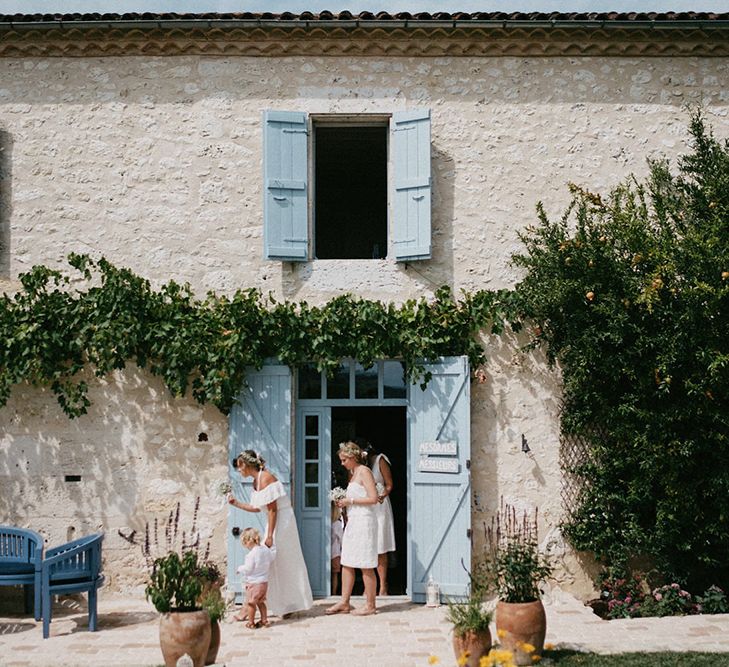 Country Wedding in French farmhouse. Photography by Marcos Sanchez with Bride in Leanne Marshall.