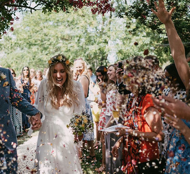 Country Wedding in French farmhouse. Photography by Marcos Sanchez with Bride in Leanne Marshall.