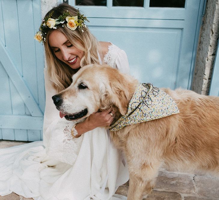 Country Wedding in French farmhouse. Photography by Marcos Sanchez with Bride in Leanne Marshall.