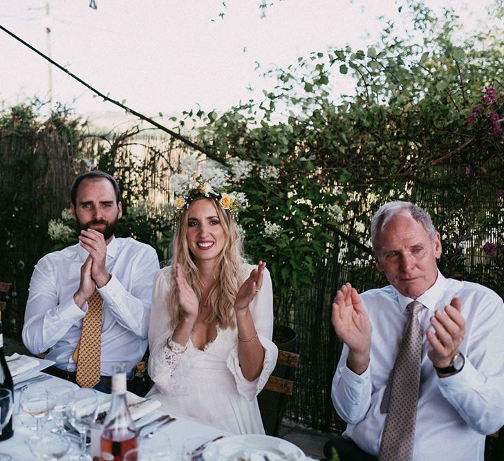 Country Wedding in French farmhouse. Photography by Marcos Sanchez with Bride in Leanne Marshall.