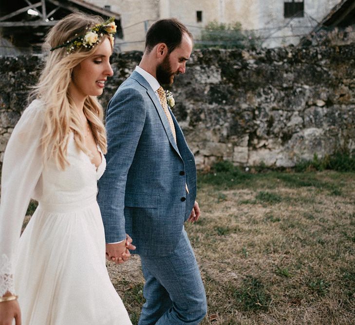 Country Wedding in French farmhouse. Photography by Marcos Sanchez with Bride in Leanne Marshall.