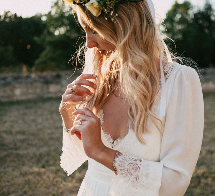 Country Wedding in French farmhouse. Photography by Marcos Sanchez with Bride in Leanne Marshall.