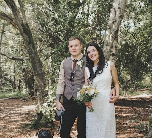 Bride & Groom | Outdoor Wedding Ceremony at Wood Farm | Vintage Weddings Photography