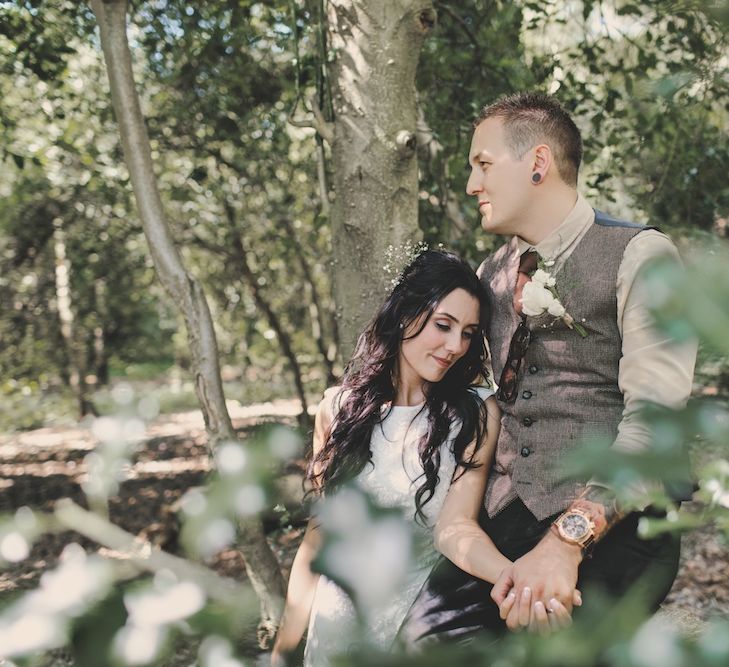 Bride & Groom | Outdoor Wedding Ceremony at Wood Farm | Vintage Weddings Photography