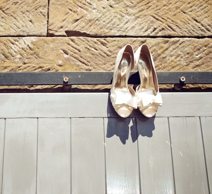 ASOS Satin Bow Bridal Shoes | Vintage Weddings Photography