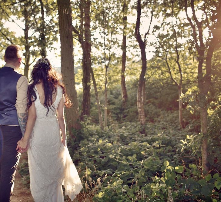 Bride & Groom | Outdoor Wedding Ceremony at Wood Farm | Vintage Weddings Photography