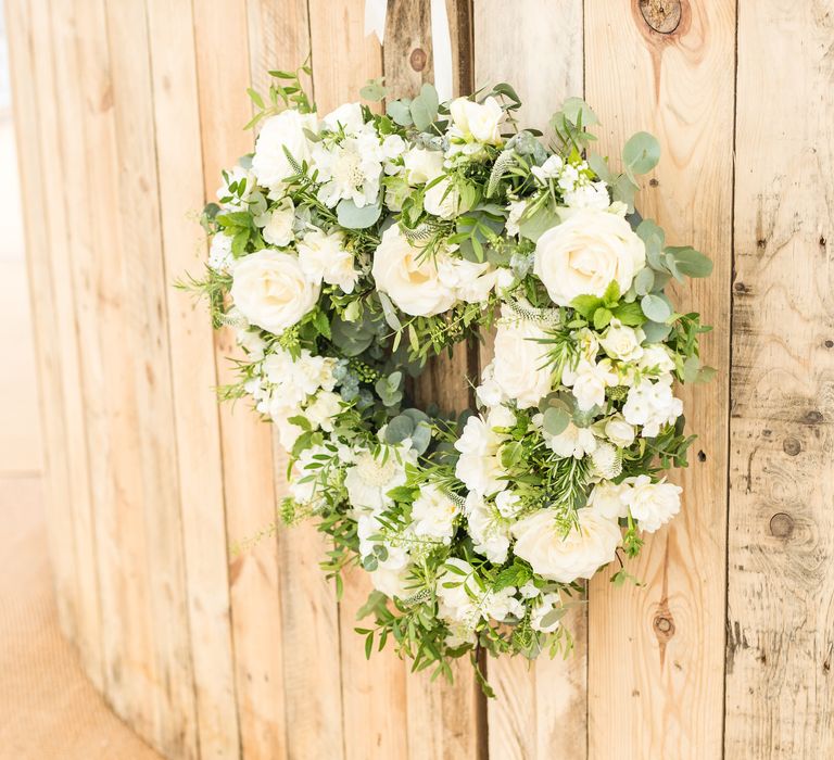 White & Green Wreath