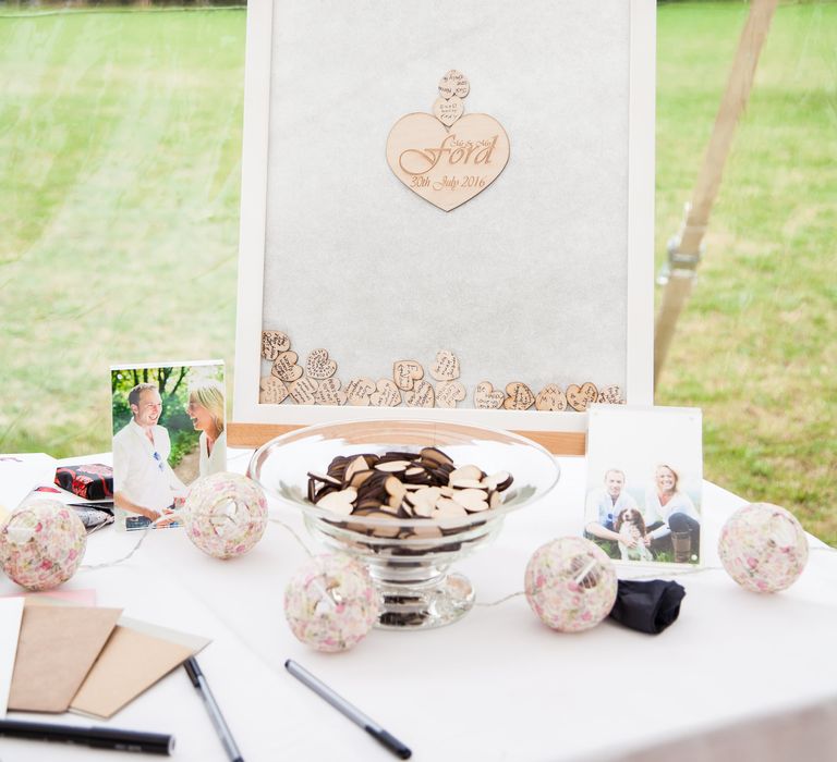 Wooden Heart Guest Book