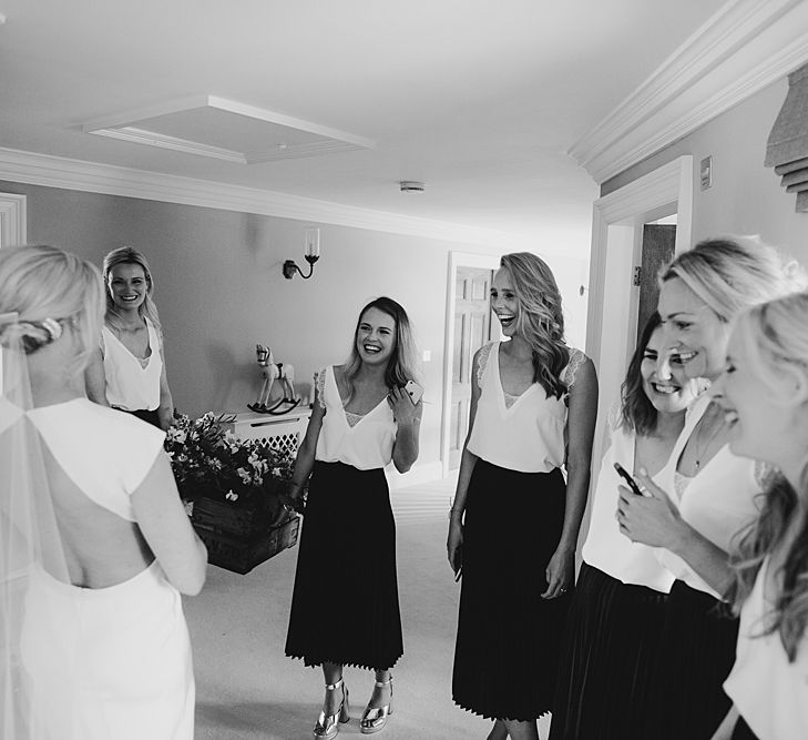 Bridal Preparations | At Home Greenery Filled Marquee Wedding in Yorkshire | Craig Williams Photography