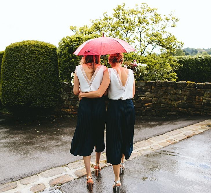 Bridesmaid Separates | At Home Greenery Filled Marquee Wedding in Yorkshire | Craig Williams Photography