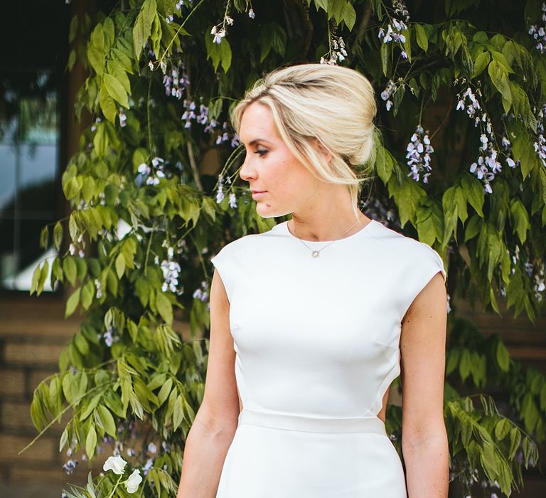 Bride in Bespoke Bon Bride Gown | At Home Greenery Filled Marquee Wedding in Yorkshire | Craig Williams Photography