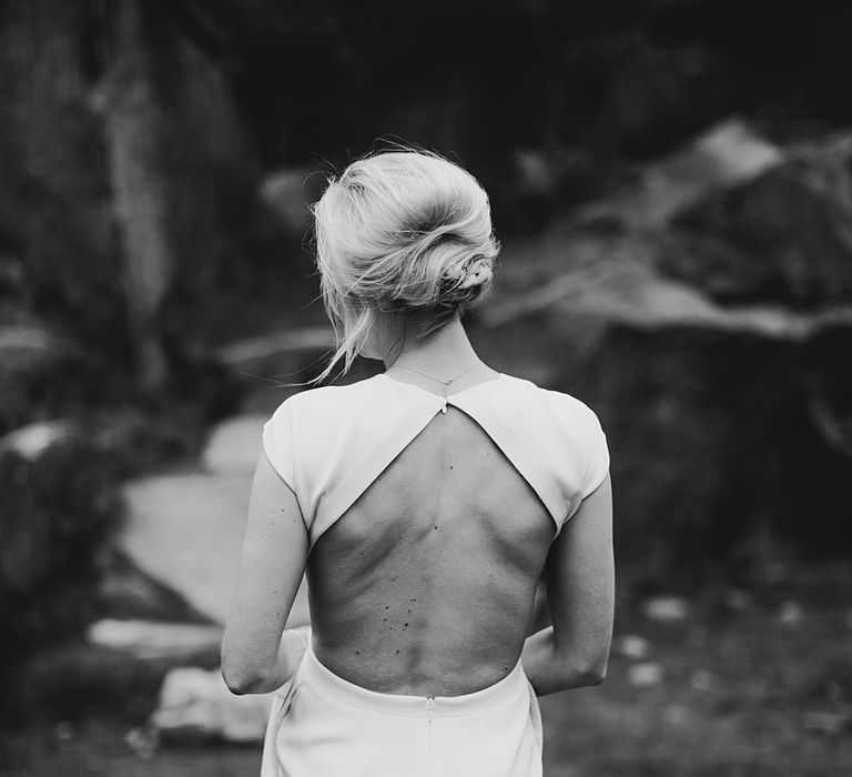 Bride in Bespoke Bon Bride Gown | At Home Greenery Filled Marquee Wedding in Yorkshire | Craig Williams Photography