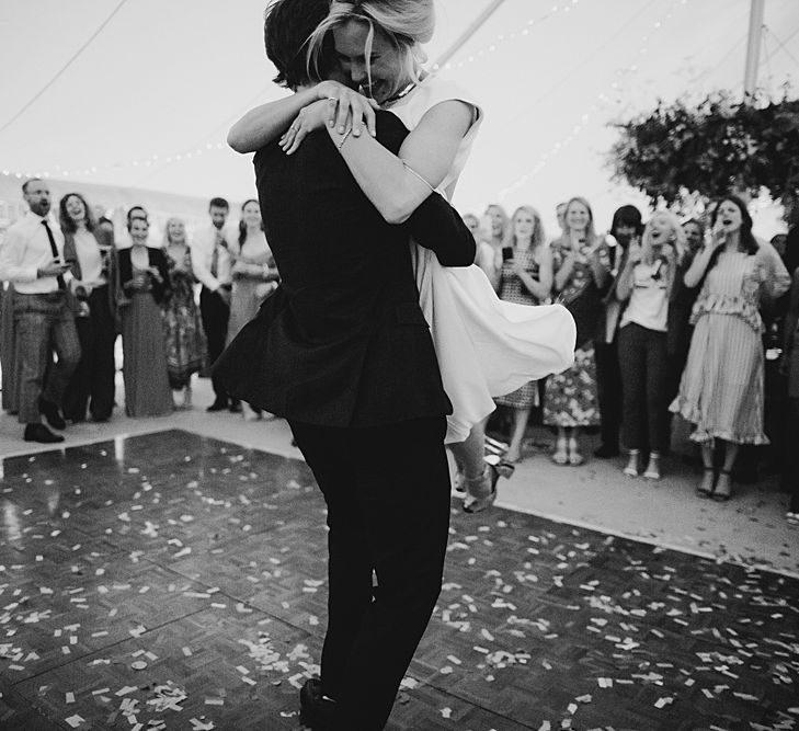 First Dance | At Home Greenery Filled Marquee Wedding in Yorkshire | Craig Williams Photography