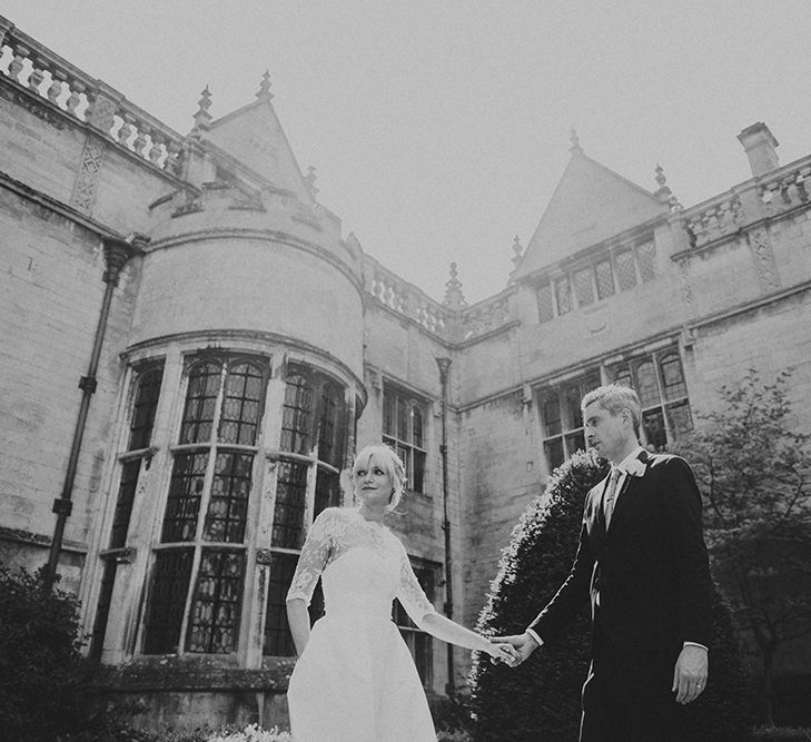 Stylish Bride in Separates by Noble and Wright | Groom in Folk Suit | Marshal Gray Photography