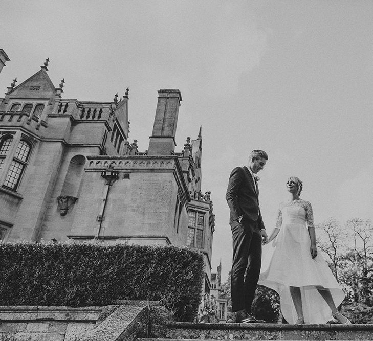 Stylish Bride in Separates by Noble and Wright | Groom in Folk Suit | Marshal Gray Photography