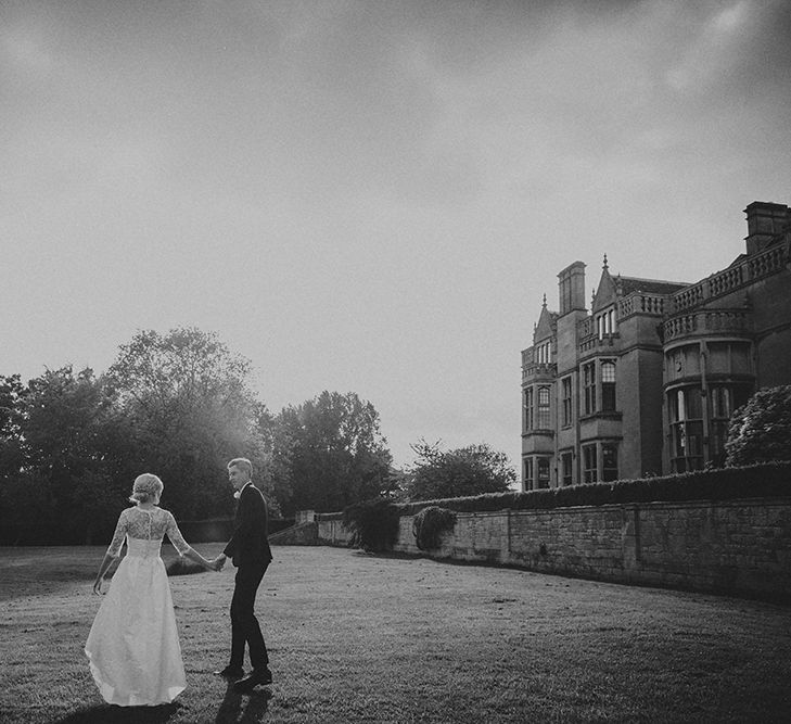 Stylish Bride in Separates by Noble and Wright | Groom in Folk Suit | Marshal Gray Photography