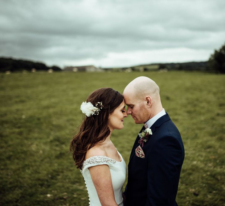 Beautiful Suzanne Neville Bride With Bespoke Embellishments on Dress