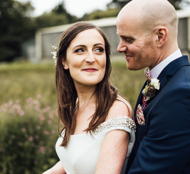 Beautiful Suzanne Neville Bride With Bespoke Embellishments on Dress