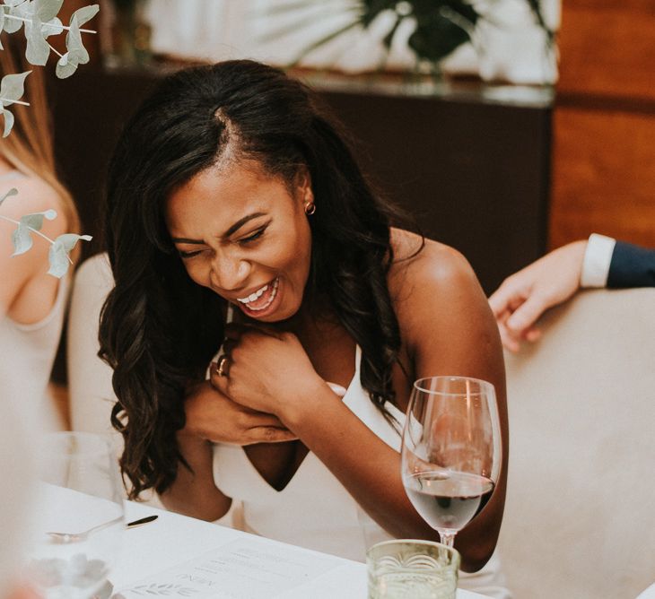 Bride in Charlie Brear Gown | City Wedding at Town Hall Hotel, Bethnal Green | Fern Edwards Photography