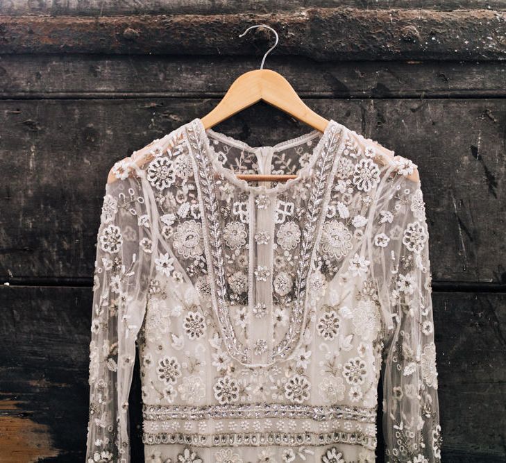 Needle & Thread Bridal Gown | Rustic, Greenery Wedding at Pimhill Barns Shropshire | Clara Cooper Photography | Second Shooter Helen Jane Smiddy Photography