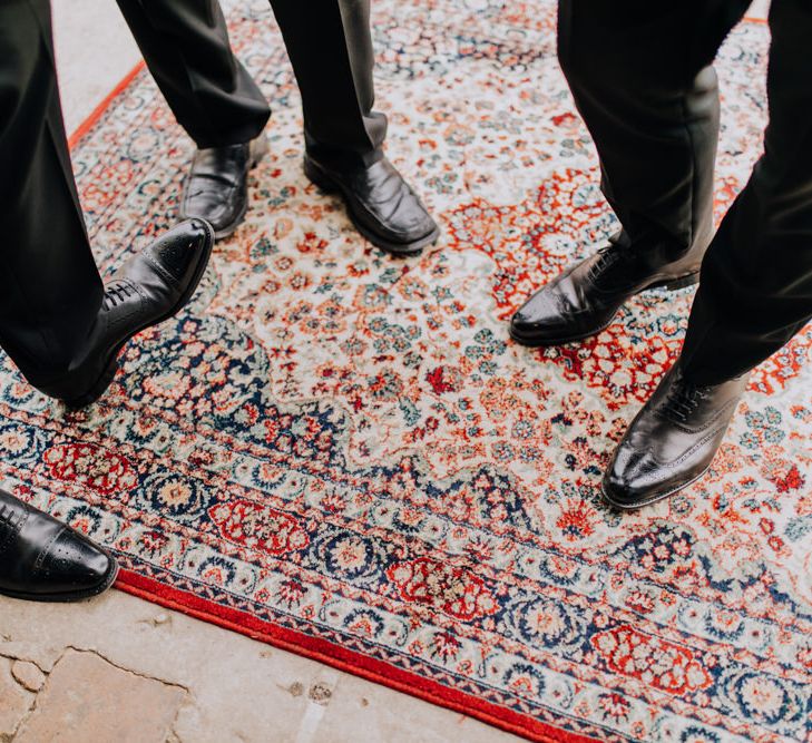 Moroccan Rug | Wedding Decor | Rustic, Greenery Wedding at Pimhill Barns Shropshire | Clara Cooper Photography | Second Shooter Helen Jane Smiddy Photography