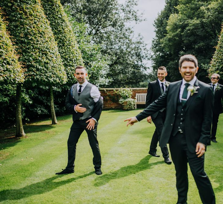 Groom in Ted Baker Suit | Rustic, Greenery Wedding at Pimhill Barns Shropshire | Clara Cooper Photography | Second Shooter Helen Jane Smiddy Photography