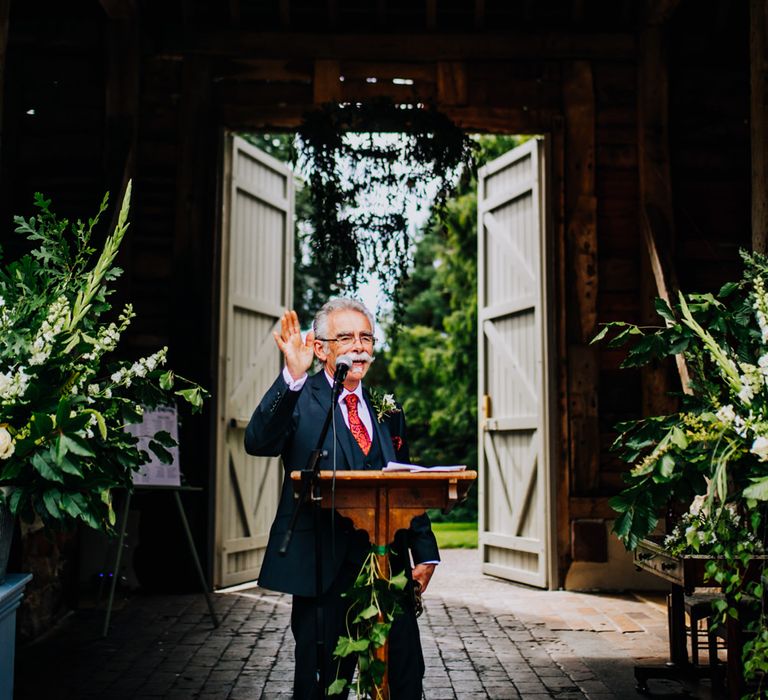 Father of The Bride Speech | Rustic, Greenery Wedding at Pimhill Barns Shropshire | Clara Cooper Photography | Second Shooter Helen Jane Smiddy Photography