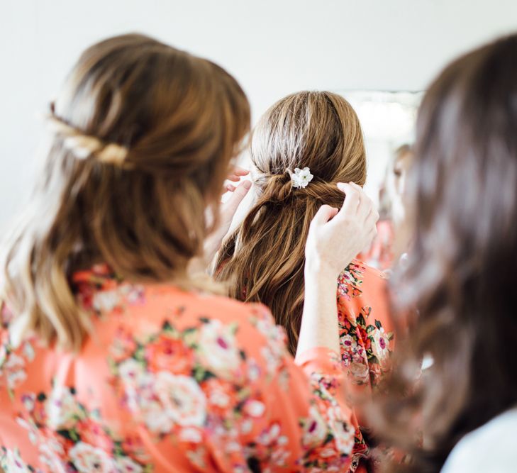 Bridesmaids Hair Half Up Half Down