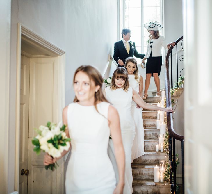 Elegant & Minimal Black Tie Wedding With Monochrome Colour Palette Kenneth Winston Bride Hugo Boss Groom Bridesmaids In White Darina Stoda Photography